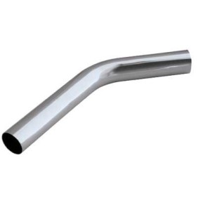 Canotto cromato a 45 gradi per WC diametro 30mm lunghezza 25cm 02754