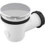 Piletta in PVC per piatto doccia diametro 60mm con tappo ABS cromato 40x1"1/2 CGS 0293408
