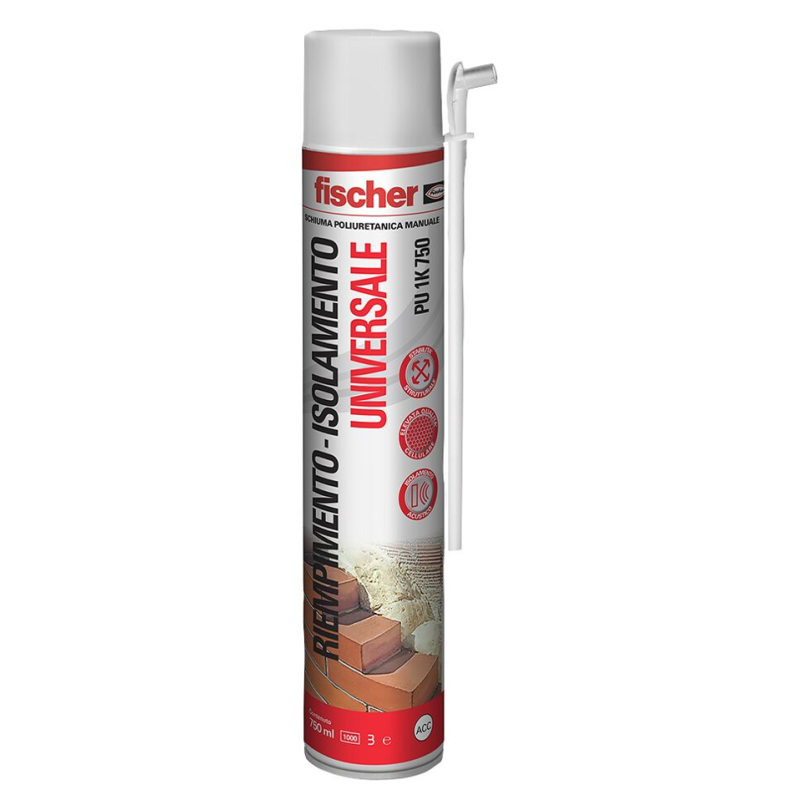 Schiuma poliuretanica universale 750ml PU 1K 750 Fischer 00009285