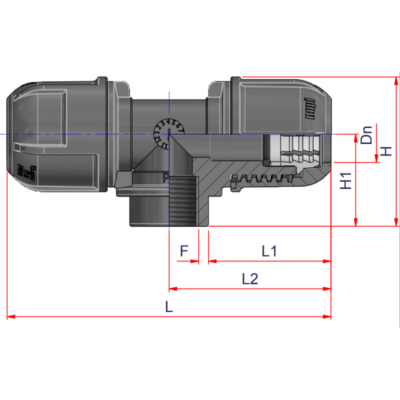 Riferimento dimensioni Raccordo KTF