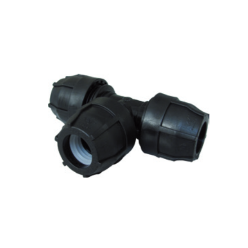 Raccordo a Tee a 90 gradi diametro 90mm per collegamento tubi Nupi 10KT90