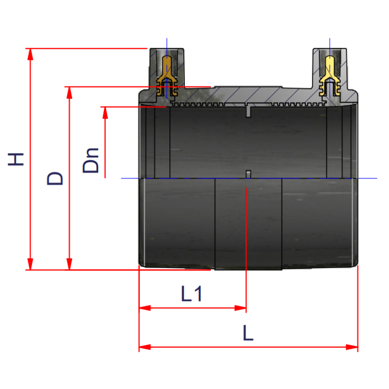 Riferimento dimensioni manicotto EME Nupi