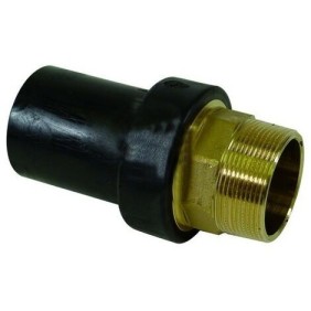 Raccordo di transizione filettato maschio 2 1/2" con diametro 75mm Nupi 12ERFM75212