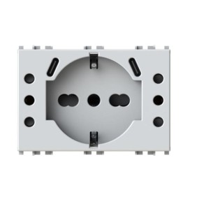 Presa P503 con USB C Bianco per Vimar Plana 4BOX 4BUSBP503.V14