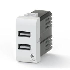 Caricatore USB 2.4 A Tipo A adatto per BTicino Light 4BOX 4B.N.USB.24