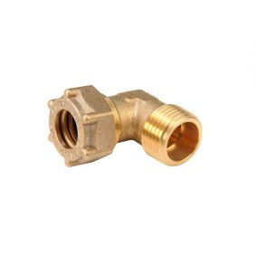 Gomito a 90 gradi filettato M diametro 14mm 1/2" IBP IG402 01404000