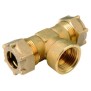 Raccordo a Tee filettato con attacco F diametro 22mm 3/4" IBP IG617 02206000