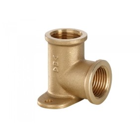 Gomito a 90 gradi in ottone 1/2"F con flangia di fissaggio IBP 8471 004000000