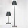 Lampada LED 3000K da terra/tavolo dimmerabile Grigia Poldina XXL regolabile