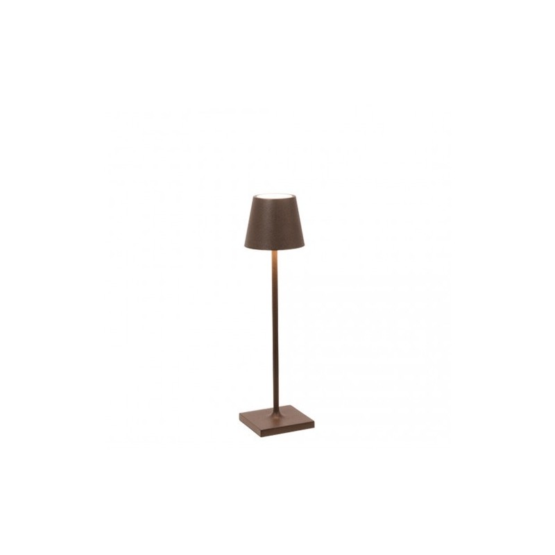 Lampada LED 3000K da tavolo dimmerabile Corten POLDINA PRO MICRO 1.6W IP65 ZAFFERANO LD0490R3