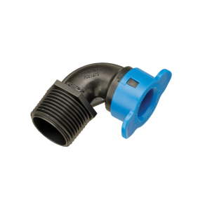 Gomito a 90 gradi 1/2"Fx3/4"M per collegamento irrigatori Blu-Lock IRRITEC INMBL410007