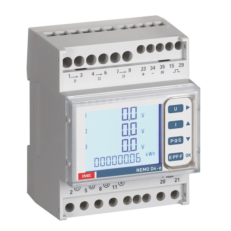 Strumento multifunzione per conteggio energia attiva/reattiva monofase/trifase NEMO D4-E IME MFD45A00