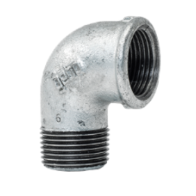 Gomito a 90 gradi in ghisa zincata 4" Maschio Femmina GEBO 92-12G