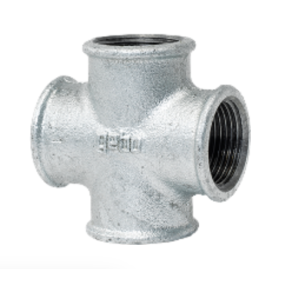 Raccordo a croce in ghisa zincata 1/2" con 4 Femmine GEBO 180-4G