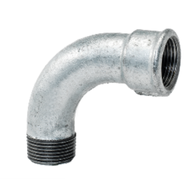 Curva lunga 90 gradi in ghisa zincata 1" e 1/2 Maschio Femmina GEBO 1-8G