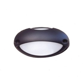 Plafoniera da Esterno Airy top ovale 300 IP54 Nero Lombardo LB82322
