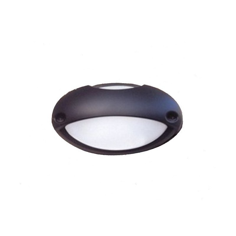 Plafoniera da Esterno Airy top ovale 300 IP54 Nero Lombardo LB82322