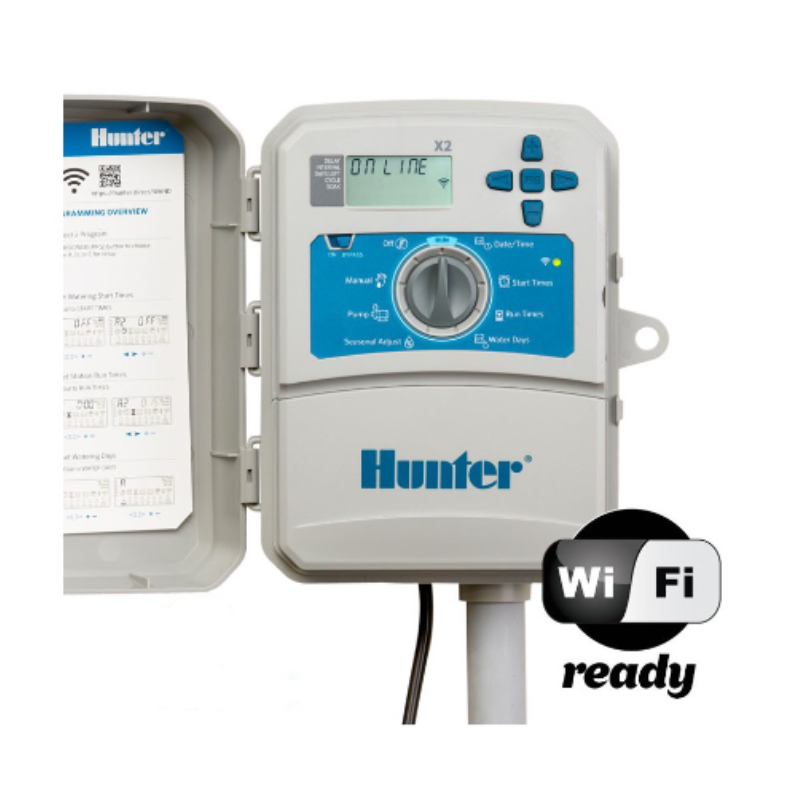Programmatore per irrigazione 4 zone WiFi ready per esterno HUNTER X2 IRRITEC IGX2401E