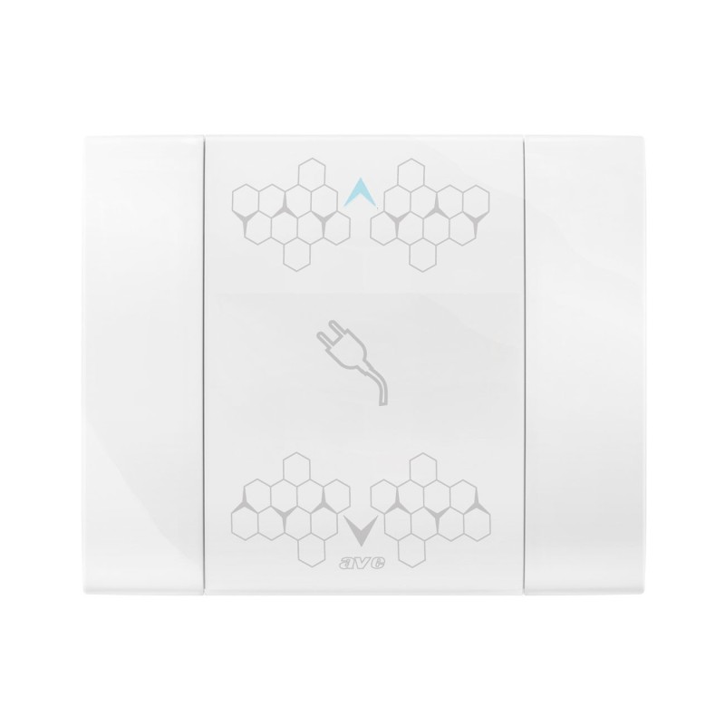 Placca smart touch 44 a scivolamento Bianco Domus lucido illuminabile 3 moduli AVE 44PSMTCS3B