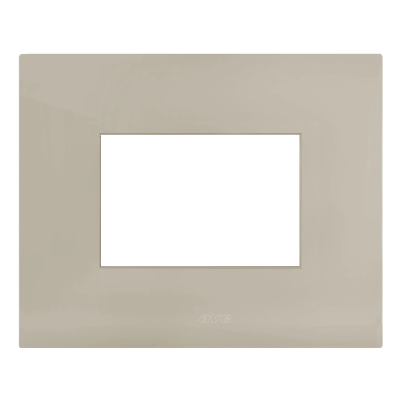 Placca rettangolare in metallo Tortora Smart 44 3 moduli AVE 44PSM3TO
