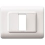 Placca rettangolare in tecnopolimero Bianco S44 1 modulo AVE 44PY01B