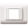 Placca rettangolare in tecnopolimero Bianco S44 2 moduli AVE 44PY02B