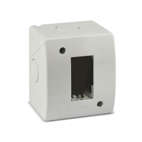 Contenitore Grigio S44 1 modulo per minicanali con passacavo AVE 44Q01