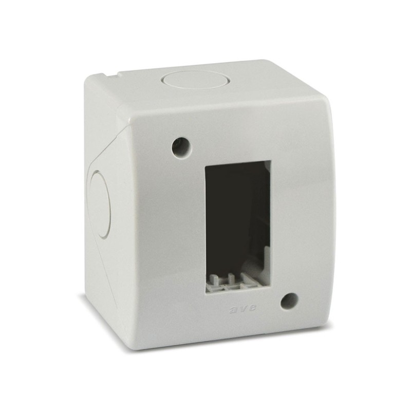 Contenitore Grigio S44 1 modulo per minicanali con passacavo AVE 44Q01