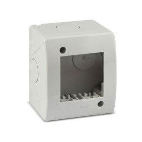Contenitore Grigio S44 2 moduli per minicanali con passacavo AVE 44Q02