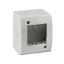 Contenitore Grigio S44 2 moduli per minicanali con passacavo AVE 44Q02