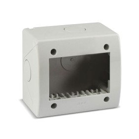 Contenitore Grigio S44 3 moduli per minicanali con passacavo AVE 44Q03