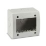 Contenitore Grigio S44 3 moduli per minicanali con passacavo AVE 44Q03