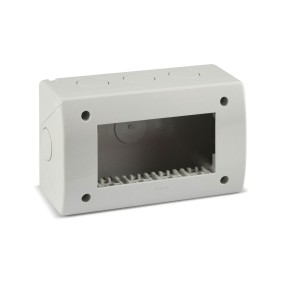 Contenitore Grigio S44 4 moduli per minicanali con passacavo AVE 44Q04