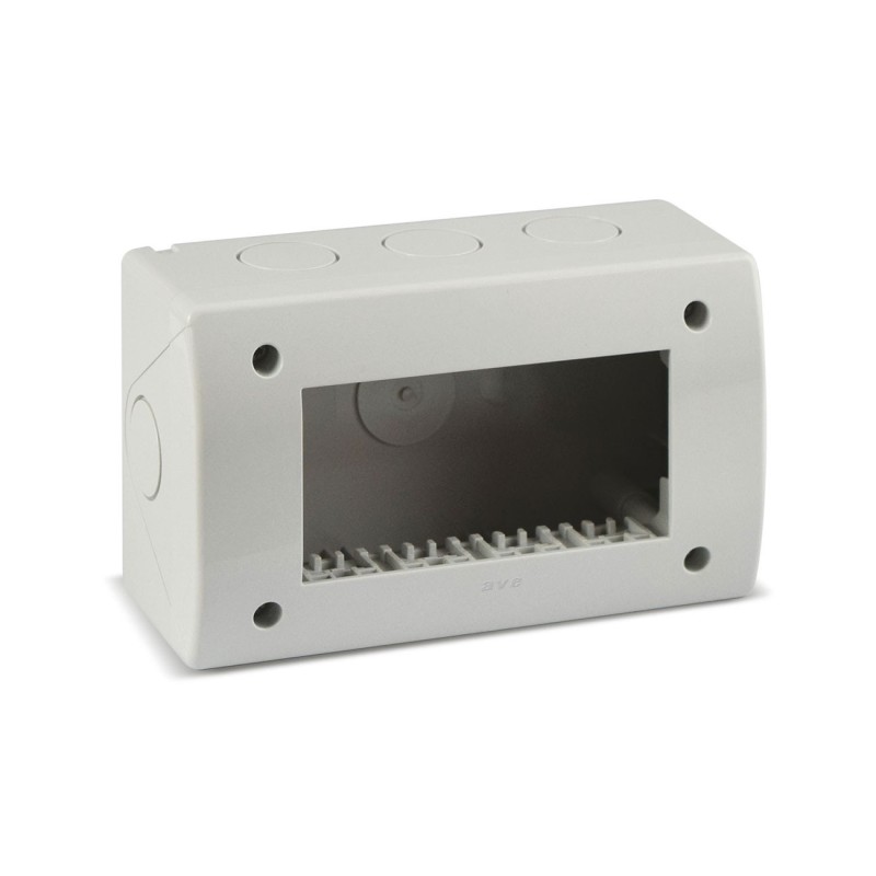Contenitore Grigio S44 4 moduli per minicanali con passacavo AVE 44Q04