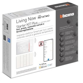 Starter Kit per gestire luci energia e termoregolazione Bticino Living Now K1010PLUSKIT
