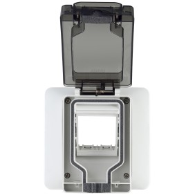 Calotta stagna IP55 2 moduli a spina inserita fumé Vimar 14963