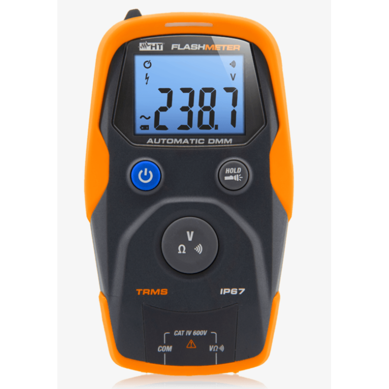 Multimetro digitale Flashmeter TRMS indistruttibile con sequenza automatica misure HT HR000011