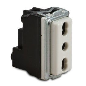 Presa bivalente P17/11 2 poli + terra 16A 250V Avorio Master 16059