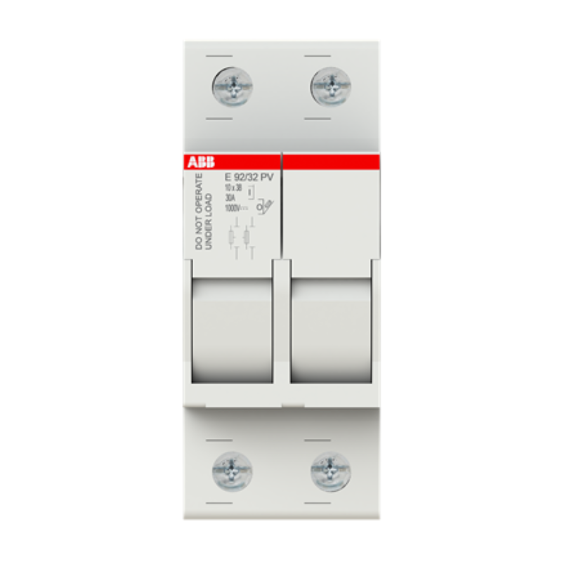 Sezionatore E92/32 PV 2P 32A per impianti fotovoltaici fino a 1000V CC ABB M204703 frontale