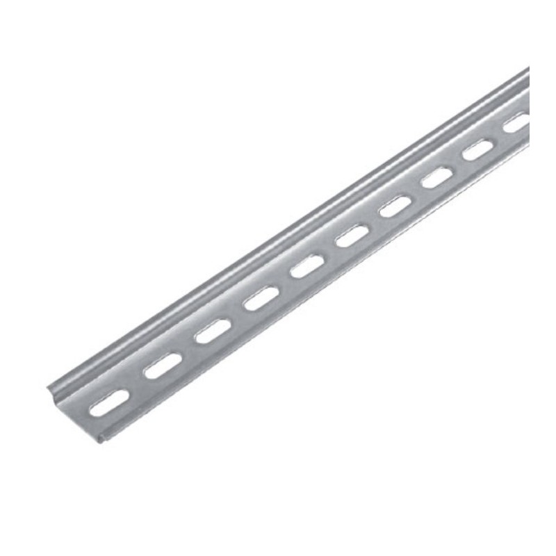 Guida Omega 3F forata 35x7.5mm 2 metri in acciaio zincato Arnocanali 536LO-2