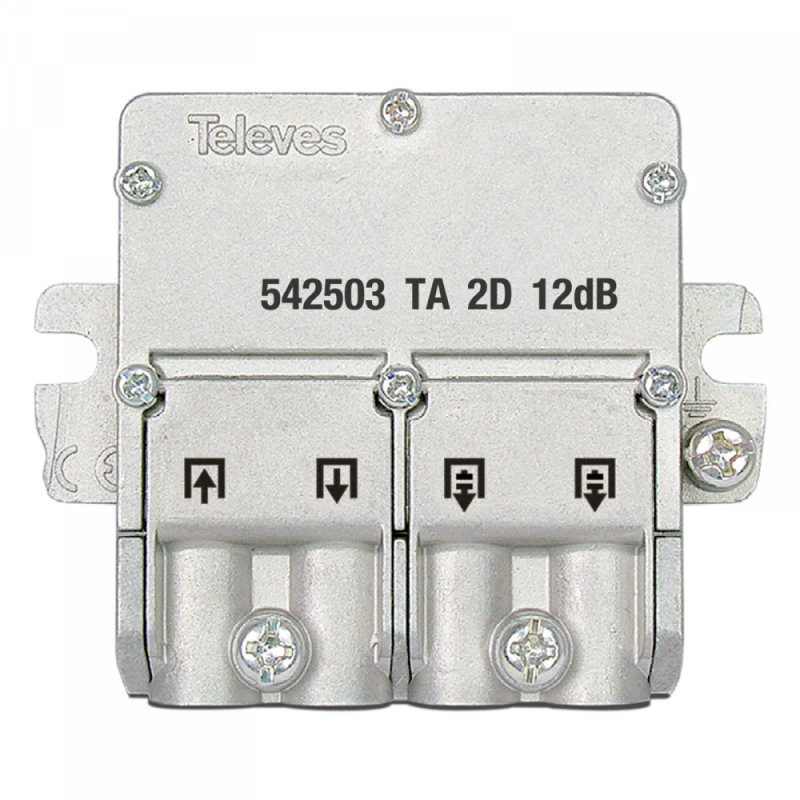 Mini derivatore a 2 vie sistema EasyF derivazione 12dB Televes 542503