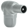 Connettore a 90 gradi IEC Maschio in zamak per cavi coassiali diametro 5-6.9mm TELEVES 4130