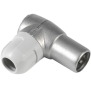 Connettore a 90 gradi IEC Maschio in zamak per cavi coassiali diametro 5-6.9mm TELEVES 4130 Lato