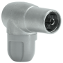 Connettore a 90 gradi IEC schermato Femmina in zamak per cavi coassiali diametro 5-6.9mm TELEVES 4131