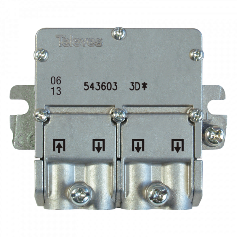 Partitore a 3 vie sistema EasyF derivazione 15dB Televes 543603