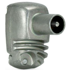 Connettore a 90 gradi schermato Maschio PROeasyF IEC per cavi diametro 5-7.5mm TELEVES 413210