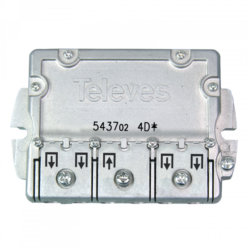 Derivatore a 4 vie sistema EasyF derivazione 17dB Televes 543702