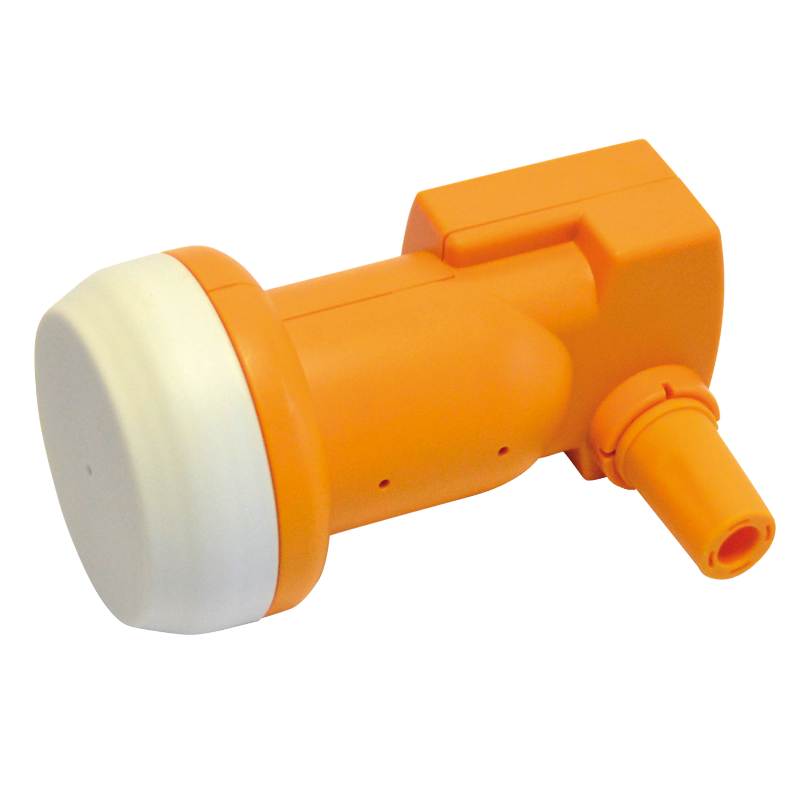 Convertitore LNB singolo universale Femmina 0.5dB arancione 1 uscita Ha/Va/Hb/Vb TELEVES 7475 Attacco