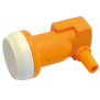 Convertitore LNB singolo universale Femmina 0.5dB arancione 1 uscita Ha/Va/Hb/Vb TELEVES 7475 Attacco
