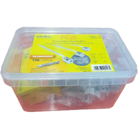 Kit 100 fascette stringitubo diametro 35mm + 100 Tasselli universali espandibili TX6 con viti ETELEC KT1074